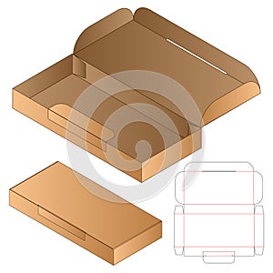 Box packaging die cut template design. 3d mock-up