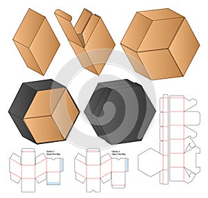 Box packaging die cut template design. 3d mock-up