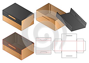 Box packaging die cut template design. 3d mock-up