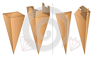 Box packaging die cut template design. 3d mock-up