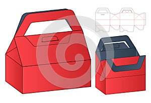 Box packaging die cut template design. 3d mock-up