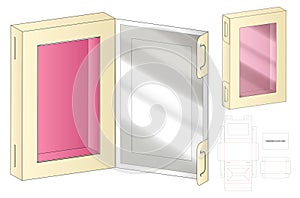 Box packaging die cut template design. 3d mock-up