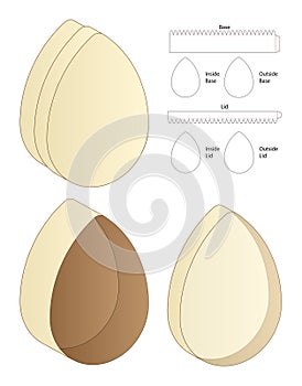 Box packaging die cut template design. 3d mock-up