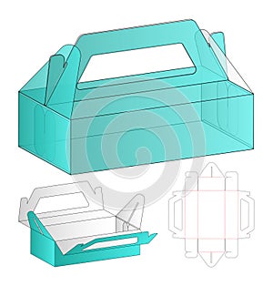 Box packaging die cut template design. 3d mock-up