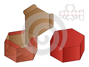 Box packaging die cut template design. 3d mock-up