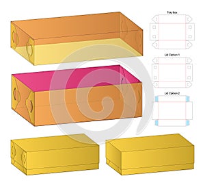 Box packaging die cut template design. 3d mock-up