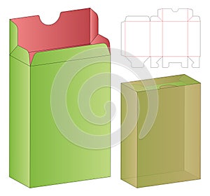 Box packaging die cut template design. 3d mock-up