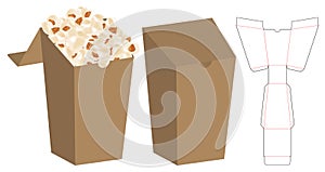 Box packaging die cut template design. 3d mock-up