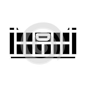 box plastic package glyph icon vector illustration