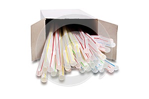 Box Of Plastic Straws, An Environmental Polluter