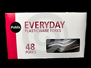 Box of Publix Everyday Plasticware Forks