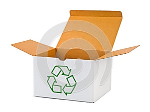 Box with recycling sign