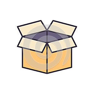 Box related vector icon