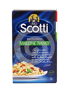 Box of Riso Scotti Vialone Nano classic rice