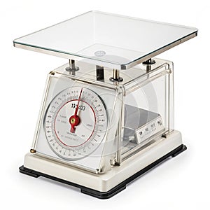 Box scale isolated on white background