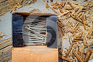 Box Screws Sawdust