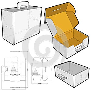 Box self assembly and Die-cut Pattern.