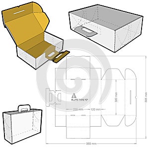 Box self assembly and Die-cut Pattern.