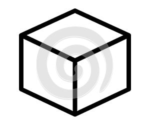 Box simple line icon