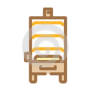 box smoker color icon vector illustration