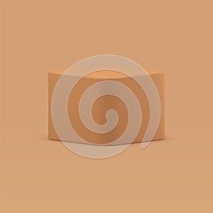 Box smooth cube geometric shape pedestal basic platform minimalist 3d design realistic vector