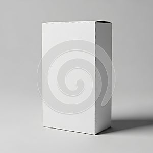 Box stands against a neutral gray background, casting a subtle shadow to the