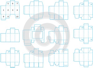 Box template collection 01 eps