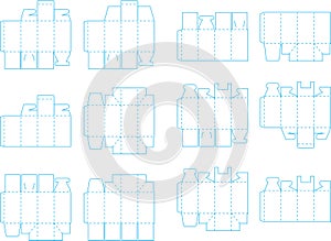 Box template collection 03 eps