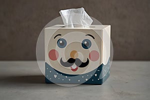 a box of tissue paper with a heart on it Adorable Square The Cheerful Tissue Box with a Charming