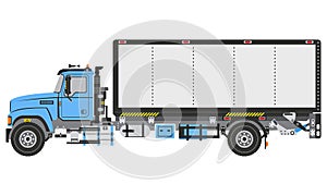 Box Truck or box van, cube truck, cube van vector illustration