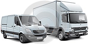 Box truck and light goods vehicle photo