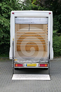 Box van with tail lift