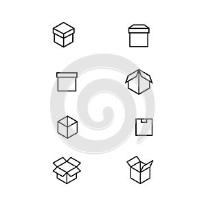 Box vector illustration icon