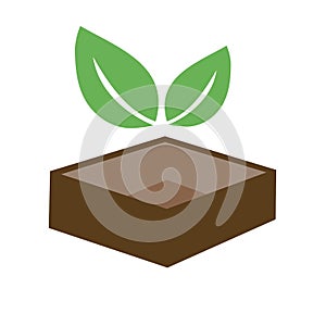 Box of vegetarian food- Vegan Food Delivery logo indicating healthy food photo