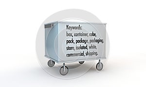 Box with wheels and keywords