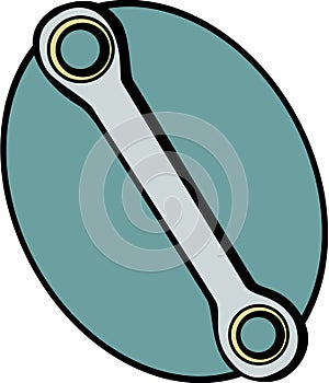 box wrench mechanic tool. Vector format available