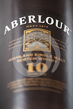 Box of 10 years old ABERLOUR single malt scotch whisky