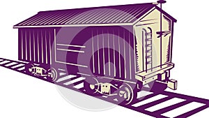 Boxcar of a cargo train photo