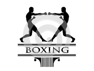 Boxe tournament clip art logo