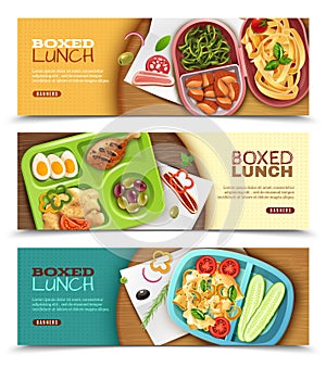 Boxed Lunch Horizontal Banners