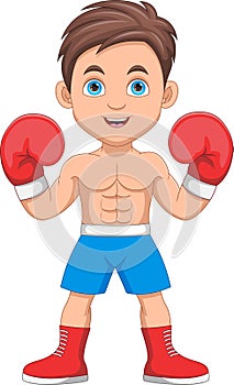 boxer boy cartoon