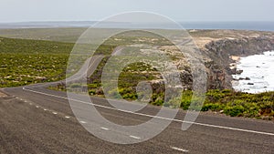 boxer drive road leading to remarkable rocks on kanagaroo island south australia on may 10th 2021