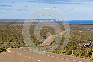 Boxer Drive, windy wavy roadway on Kangaroo Island, South Australia.