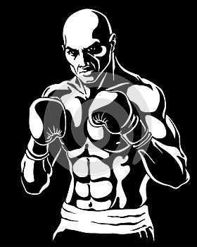 Boxer gloves vector illustration