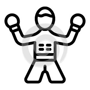 Boxer icon outline vector. Boxing club