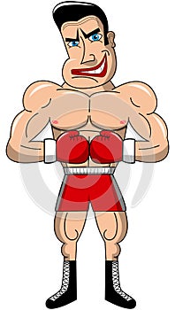 Boxer Mad Muscular Threatening Isolated photo