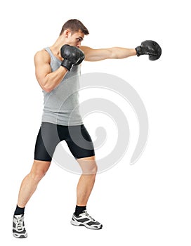 Boxer making punch