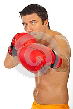 Boxer man fighting