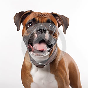 Boxer with a playful expression