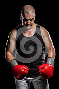 Boxer posing after failure